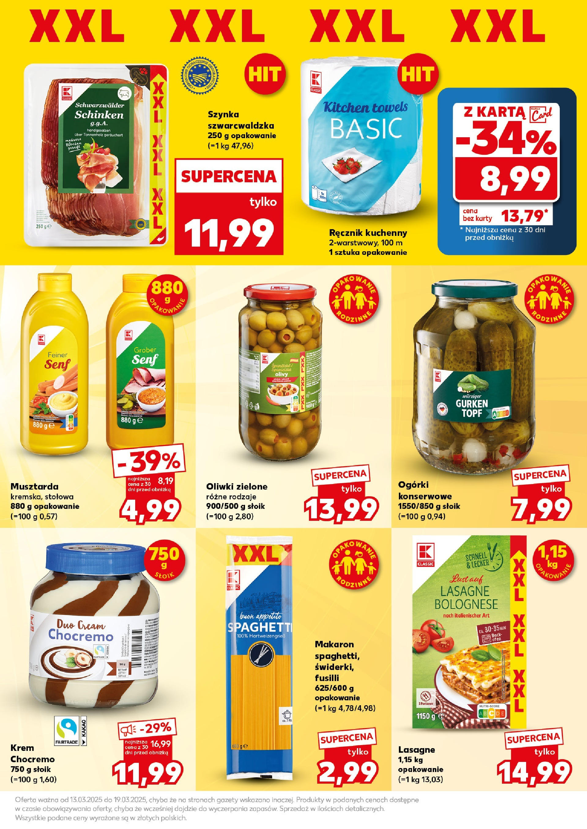 Kaufland gazetka - Super Sobota od 14.03.2025 - od jutra PDF | Strona: 9 | Produkty: Kakao, Szynka, Musztarda, Makaron