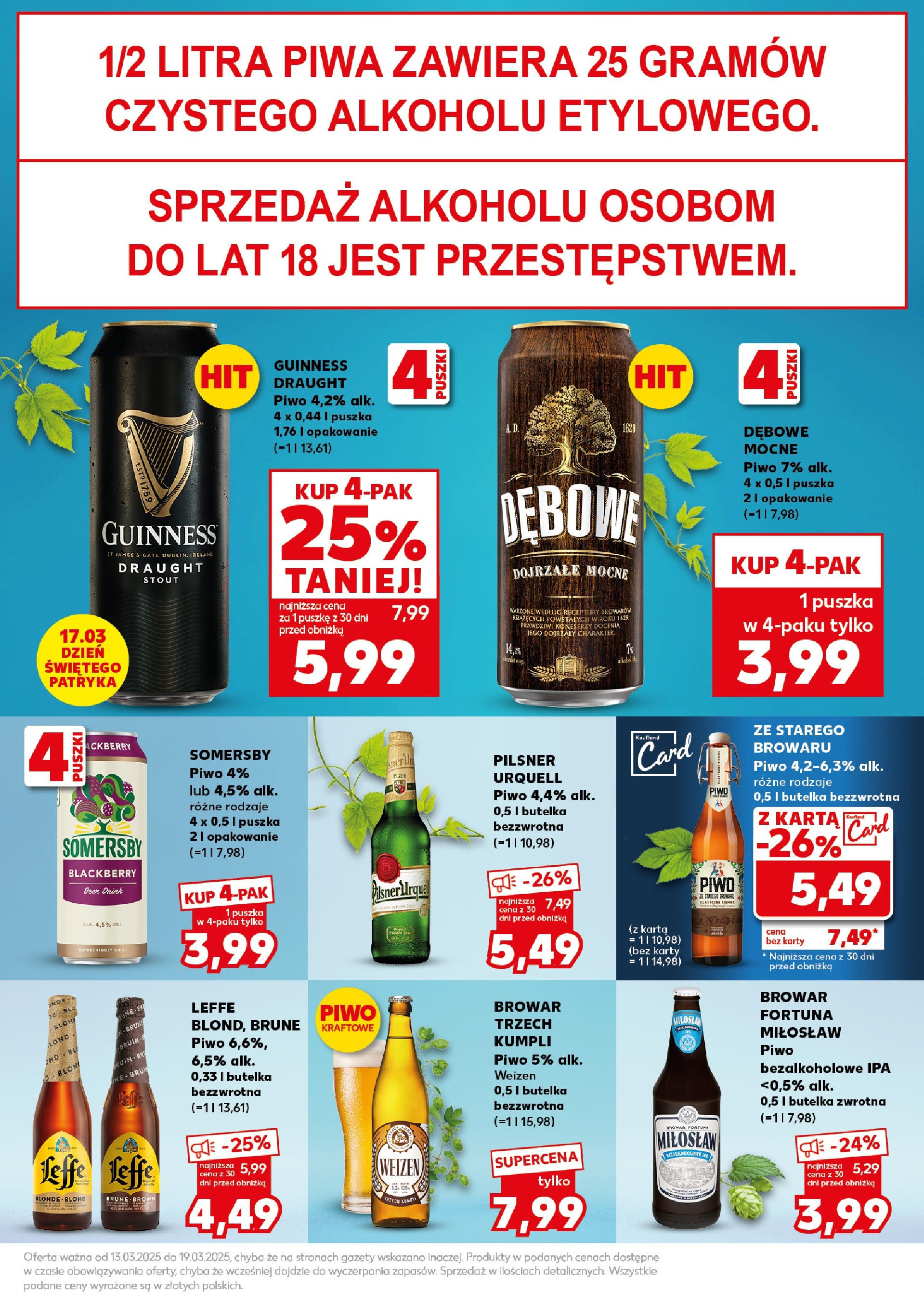 Kaufland gazetka - Super Sobota od 14.03.2025 - od jutra PDF | Strona: 11 | Produkty: Karta, Guinness, Piwo, Somersby