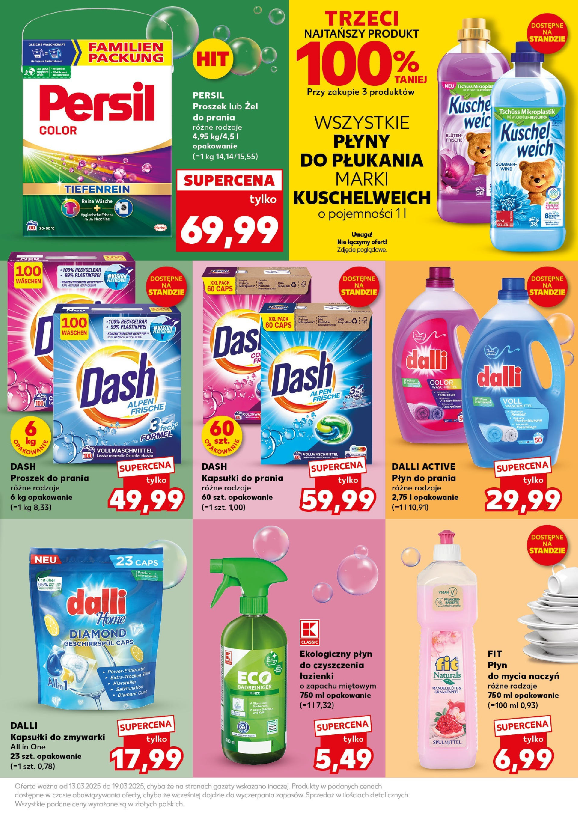 Kaufland gazetka - Super Sobota od 14.03.2025 - od jutra PDF | Strona: 13 | Produkty: Persil, Kapsułki do prania, Proszek do prania, Kapsułki do zmywarki