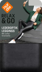 nur die Leggings in Leder-Optik schwarz Gr. 32/34