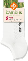 nur die Sneakersocken Bambus weiß Gr. 35-38