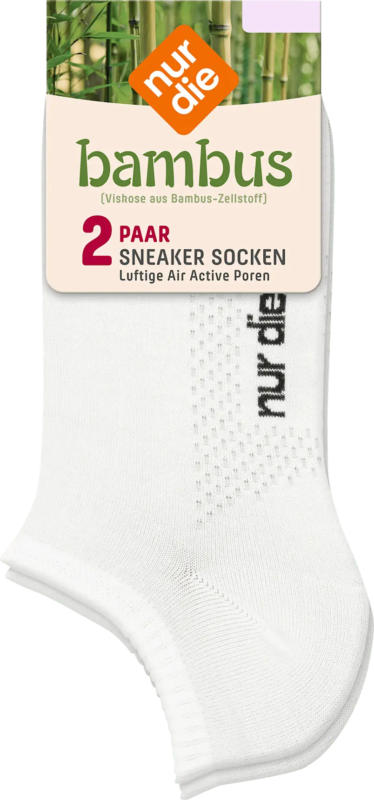 nur die Sneakersocken Bambus weiß Gr. 39-42