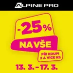 Alpine pro Využijte slevu 25 % na celý sortiment! – do 17.03.2025