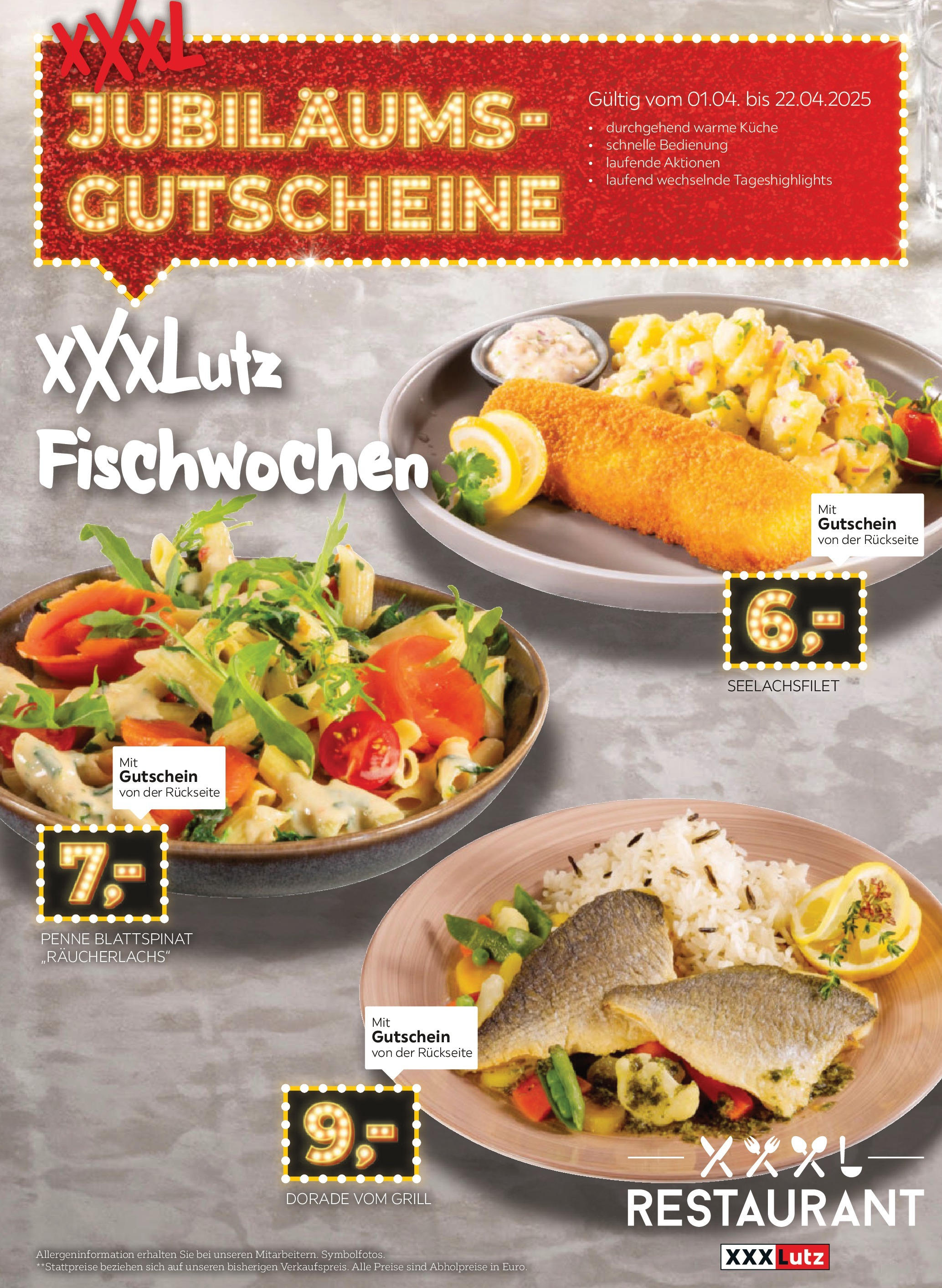 XXXLutz Gutscheinblatt Resto ab (01.04.2025 - 22.04.2025) - Seite 1 Vorschau der Angebote: XXXLutz Gutscheinblatt Resto gültig ab 01.04.2025