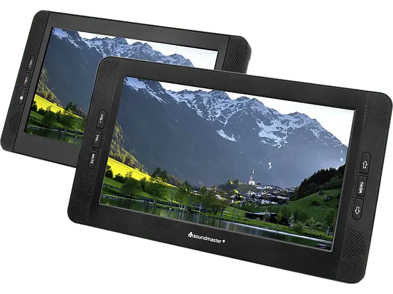 SoundMaster PDB1850SW Tragbarer DVD-Spieler mit zwei 25,9 cm LCD-Bildschirmen; DVD Portable