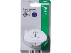 Vivanco 39615 Reisestecker Welt - Europa; Reiseadapter