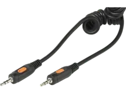 Vivanco 46099 3,5mm Klinkenkabel, 1,0m, Spiralkabel