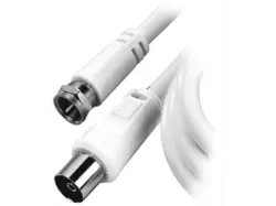 Vivanco 44081 Sat Kabel, F-Stecker/ Koax-Kupplung, 1,5m; Empf&auml;ngeranschlusskabel