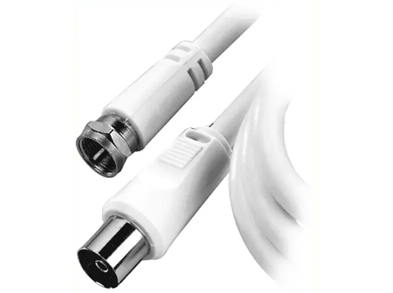 Vivanco 44081 Sat Kabel, F-Stecker/ Koax-Kupplung, 1,5m; Empf&auml;ngeranschlusskabel