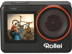 ROLLEI Action One Cam, 4K60p, 12 MP, Sechs-Achsen-Gyroskop, 2 Display, Sony-Sensor, Wi-Fi, Schwarz; Action Cam
