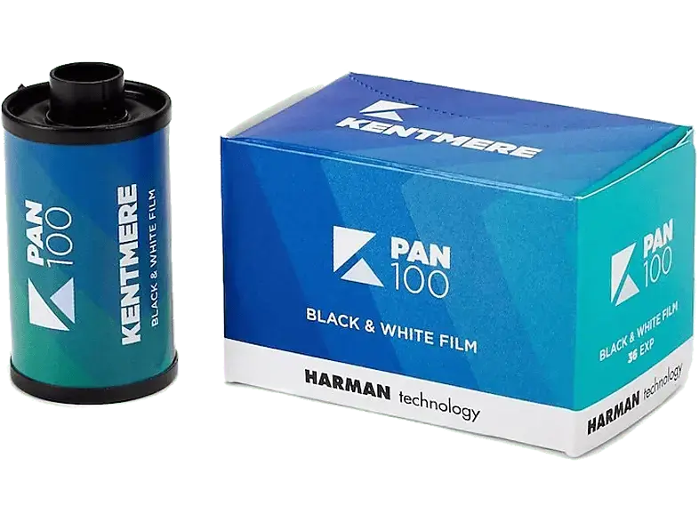 Kentmere Pan 100, 35mm Format, 24er Schwarzweißfilm; Analog Film