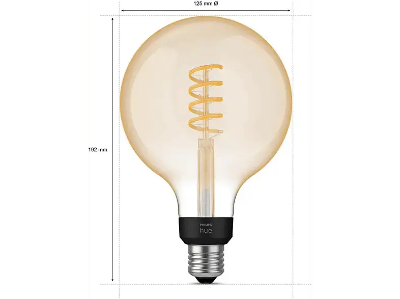 Philips Hue White Ambiance E27 Einzelpack Giant Globe G125; LED Lampe