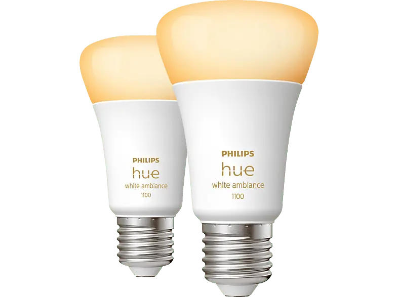 Philips Hue White Ambiance E27 Doppelpack 2x1100; LED Lampe