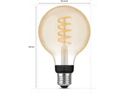 Philips Hue White Ambiance E27 Einzelpack Globe G93; LED Lampe