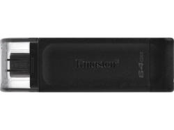 KingsTON USB Stick DataTraveler 70, 64GB, USB-C, schwarz (DT70/64GB)