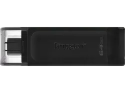 KingsTON USB Stick DataTraveler 70, 64GB, USB-C, schwarz (DT70/64GB)