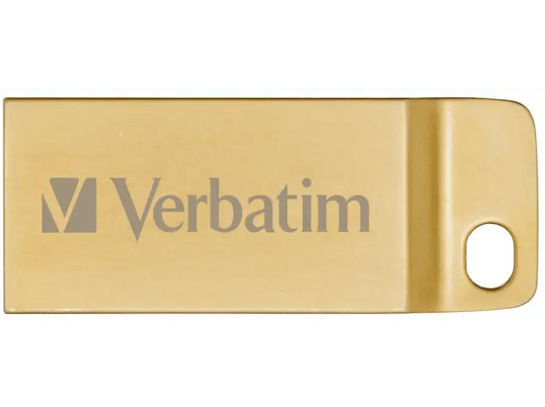 VERBatIM 64 GB Executive USB-Stick, USB-A 3.2 Gen 1, R80/W25 MB/s, Metall, Wasserdicht, Gold