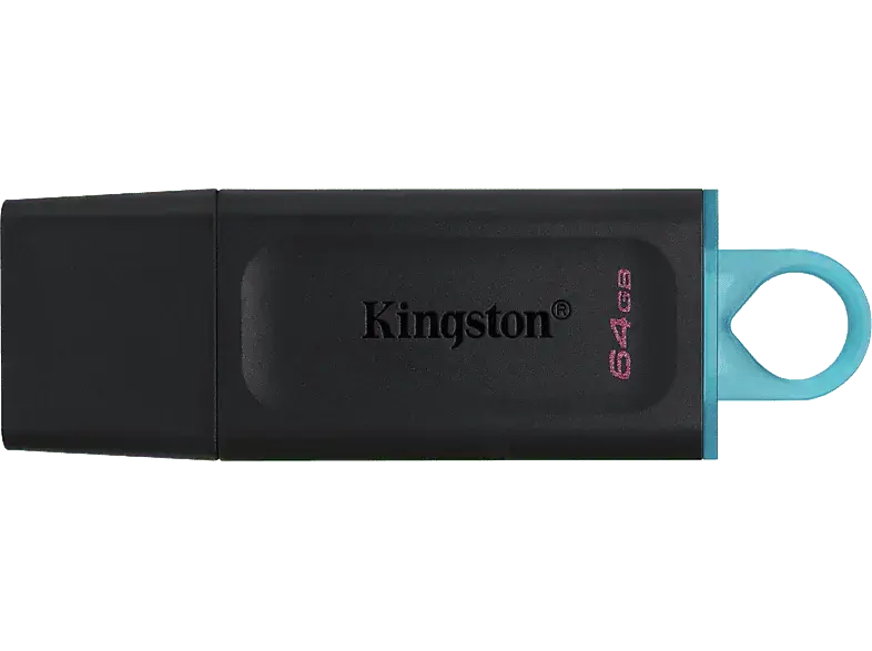 KingsTON USB Stick DataTraveler Exodia 64GB, USB-A 3.0, Schwarz/Blau (DTX/64GB)