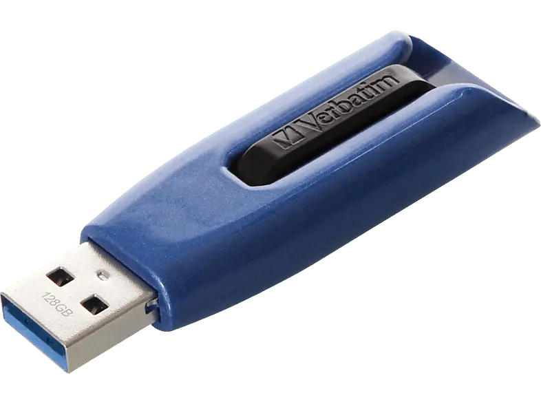 VERBatIM 128GB USB-Stick Store 'n' Go V3 max, USB-A 3.2 Gen1, Bis 300 MB/s, Blau