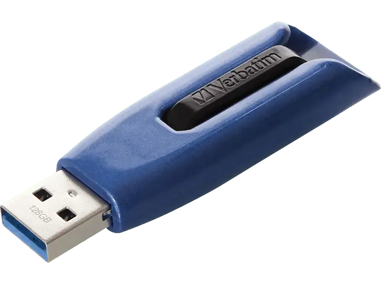 VERBatIM 128GB USB-Stick Store 'n' Go V3 max, USB-A 3.2 Gen1, Bis 300 MB/s, Blau