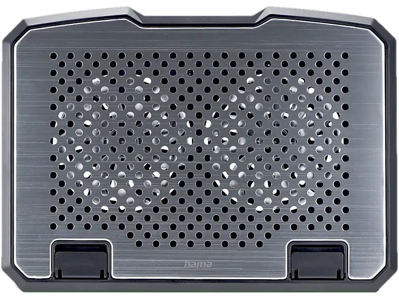 HAMA Laptop-Kühler "Aluminium", neigbar, 2 Lüfter, bis 40 cm (15,6"), Schwarz/Grau; Notebook-Kühler
