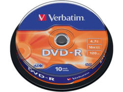 VERBatIM Rohlinge DVD-R 4.7GB 16x, 10er Spindel (43523)