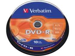 VERBatIM Rohlinge DVD-R 4.7GB 16x, 10er Spindel (43523)