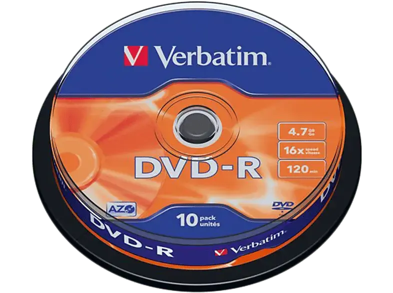 VERBatIM Rohlinge DVD-R 4.7GB 16x, 10er Spindel (43523)