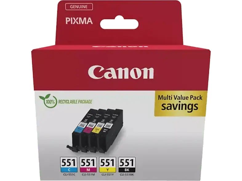 Canon CLI-551 BK/C/M/Y Multipack Tintenpatrone