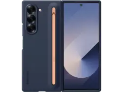 Samsung Slim S Pen Case Backcover, für Samsung Galaxy Z Fold6, Navy; Schutzhülle