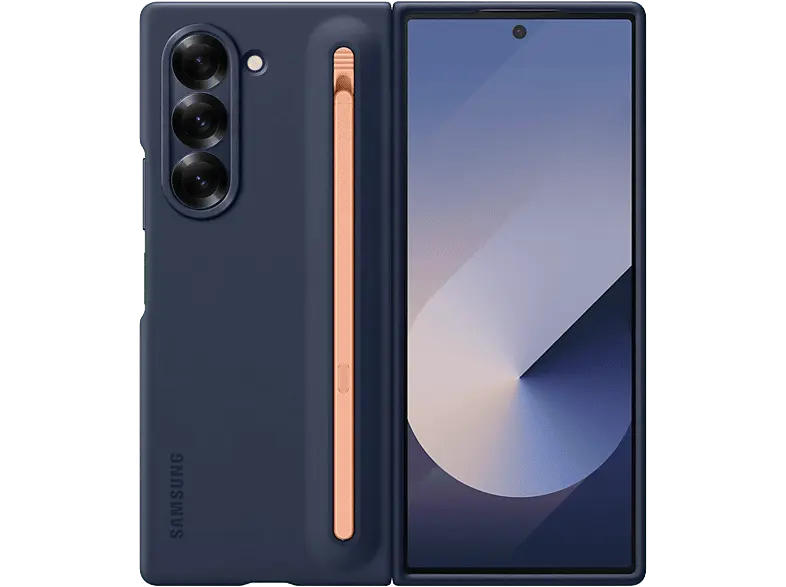 Samsung Slim S Pen Case Backcover, für Samsung Galaxy Z Fold6, Navy; Schutzhülle