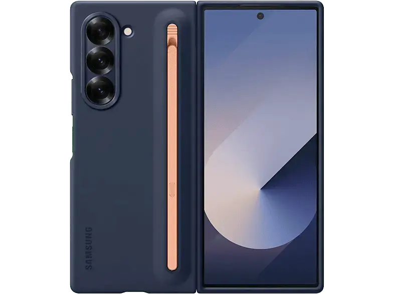 Samsung Slim S Pen Case Backcover, für Samsung Galaxy Z Fold6, Navy; Schutzhülle