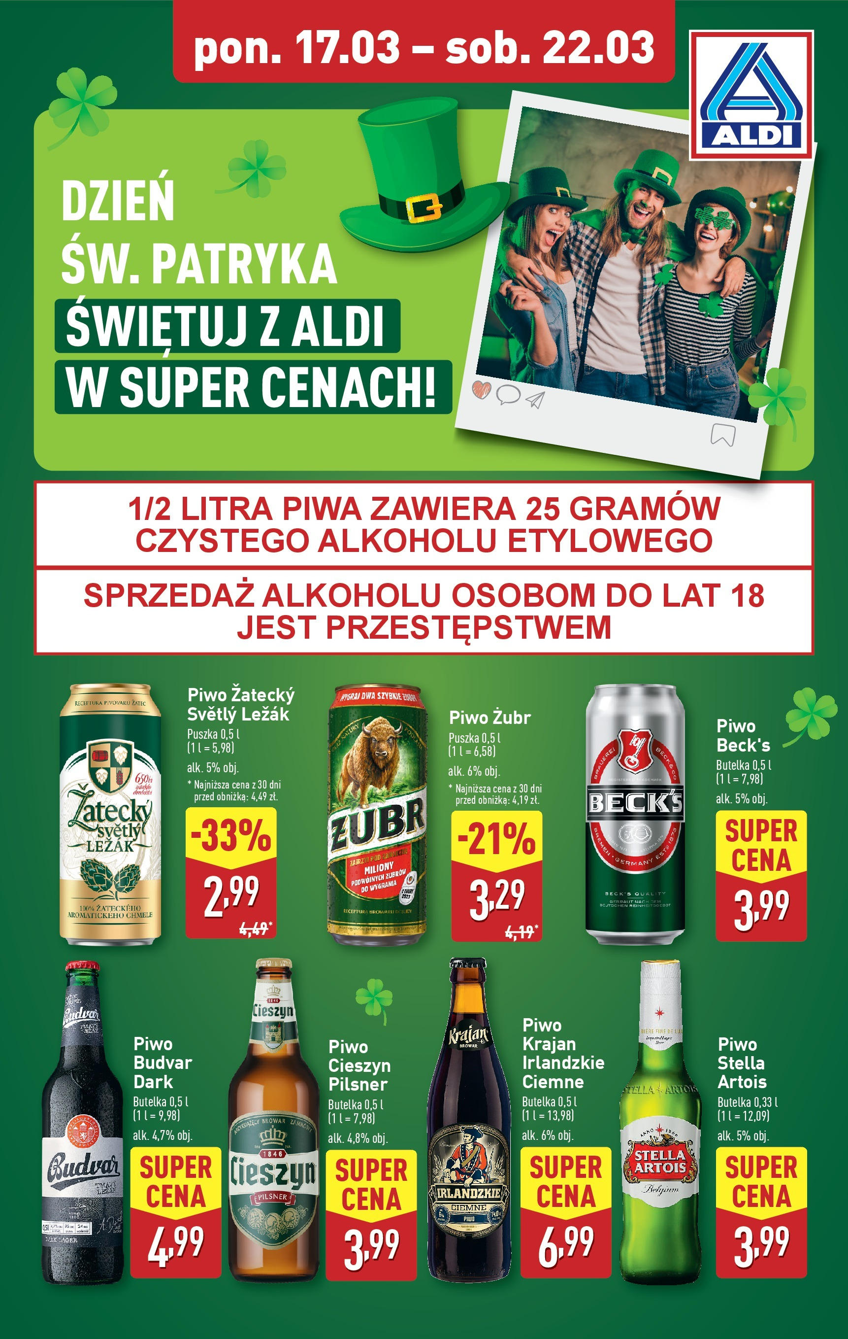 Aldi Promocja piwo od 17.03.2025 - Nowa Gazetka - Numer strony 1