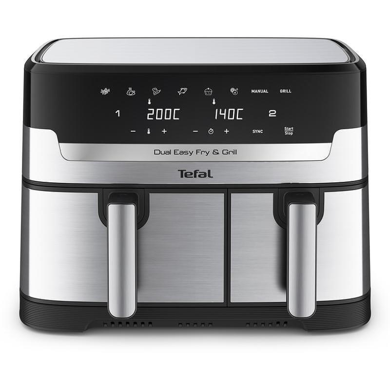 Уред за здравословно готвене Tefal EY905D10 DUAL EASY FRY & GRILL SS , 2700 W