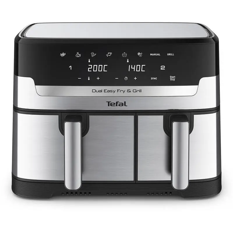 Уред за здравословно готвене Tefal EY905D10 DUAL EASY FRY & GRILL SS