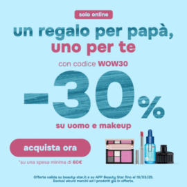 -30% su uomo e makeup