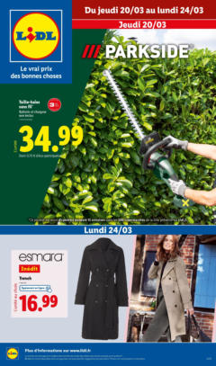 Prévisualisation de Retrouvez tout l'essentiel pour entretenir vos espaces verts chez Lidl du magasin LIDL formulaire valide 19/03/2025