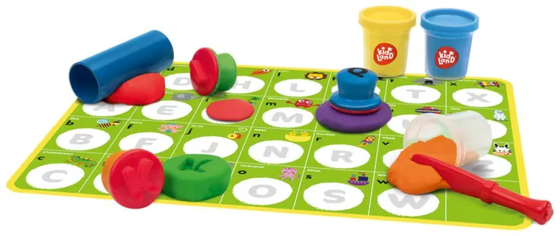 Kidland Комплект моделин с печати букви