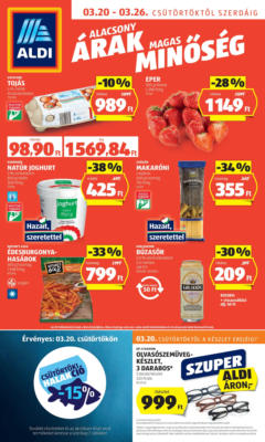 Aldi Akciós újság - amely érvényes a következő dátumtól: 20.03.2025