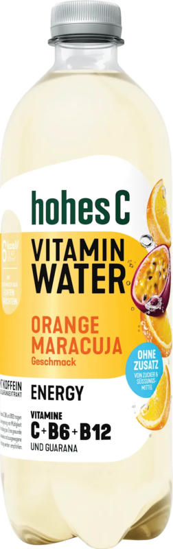 hohes C Erfrischungsgetränk, Vitamin Water Energy, Orange-Maracuja