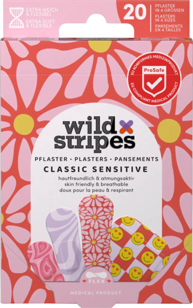 Wild Stripes Pflaster Classic Sensitive Pastel Fun