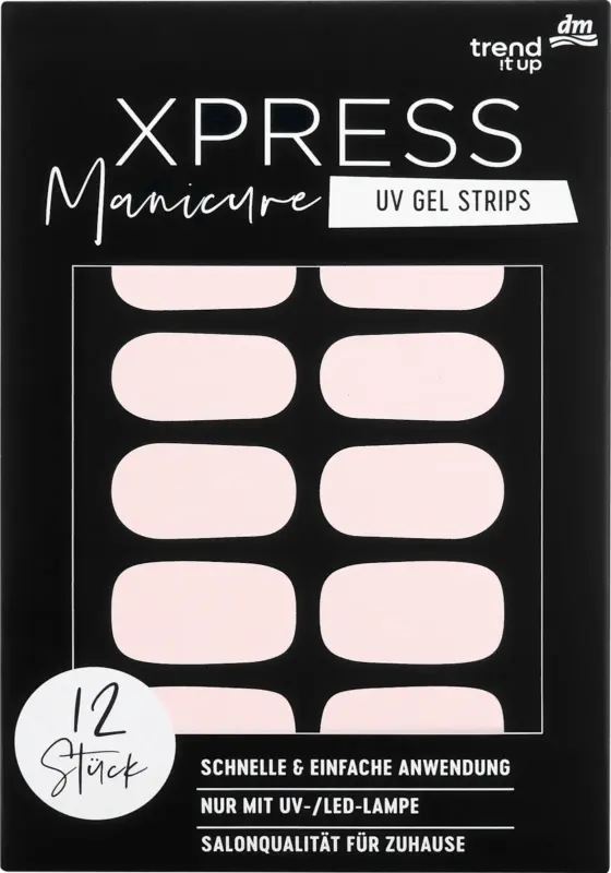 trend !t up UV Gel Nagelfolien XPRESS Manicure 120 Light Ros&eacute;