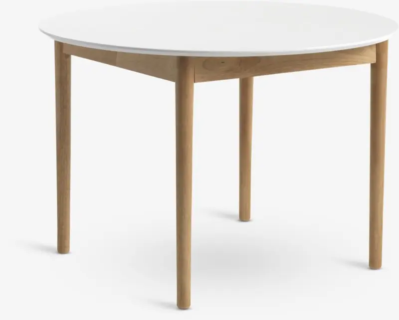 JYSK Кухненска маса MARSTRAND Ø110/110x200 бяло/натурал