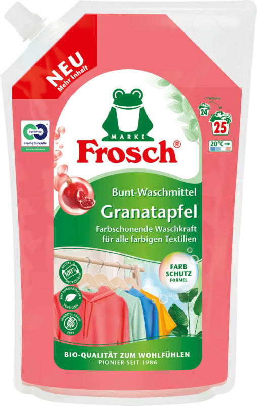 Frosch Colorwaschmittel Flüssig Granatapfel