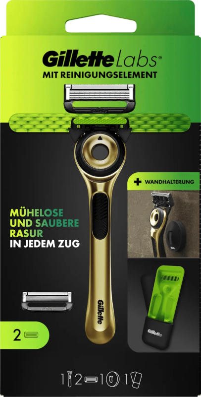 Gillette Rasierer, Labs Gold Reiseset