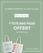 Padd UN TOTE BAG PADD OFFERT dès 40€ d’achat - au 18.03.2025