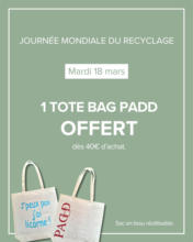 UN TOTE BAG PADD OFFERT dès 40€ d’achat