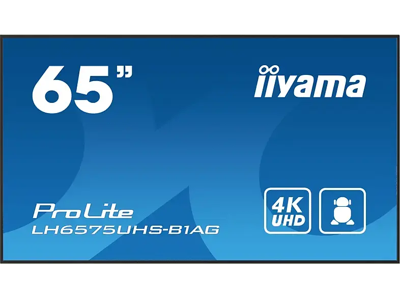 iiyama ProLite LH6575UHS-B1AG 64.5 Zoll professionelles Digital Signage Display mit 4K UHD-Auflösung; Digital Signage-Display