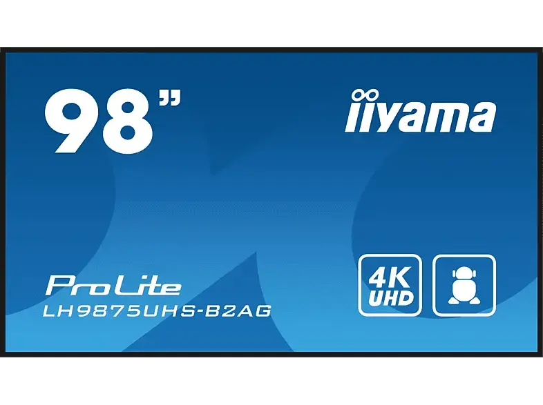 iiyama ProLite LH9875UHS-B2AG professionelles Digital Signage Display mit 4K UHD-Auflösung; Digital Signage-Display