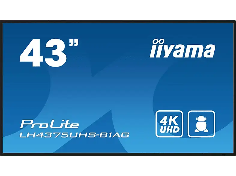 iiyama ProLite LH4375UHS-B1AG 42.5 Zoll professionelles Digital Signage Display mit 4K UHD-Auflösung; Digital Signage-Display